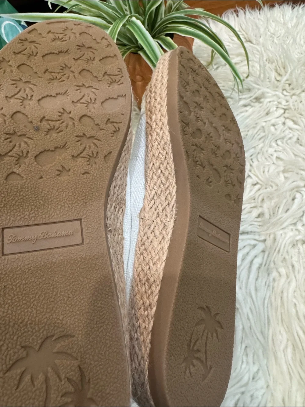 Women’s White Canvas Espadrille Sneaker with Jute Trim
